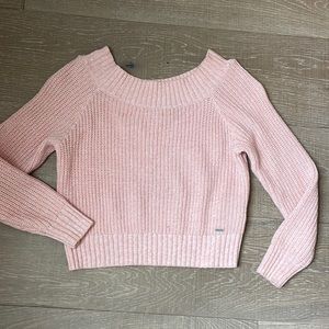 Hollister pink knit sweater